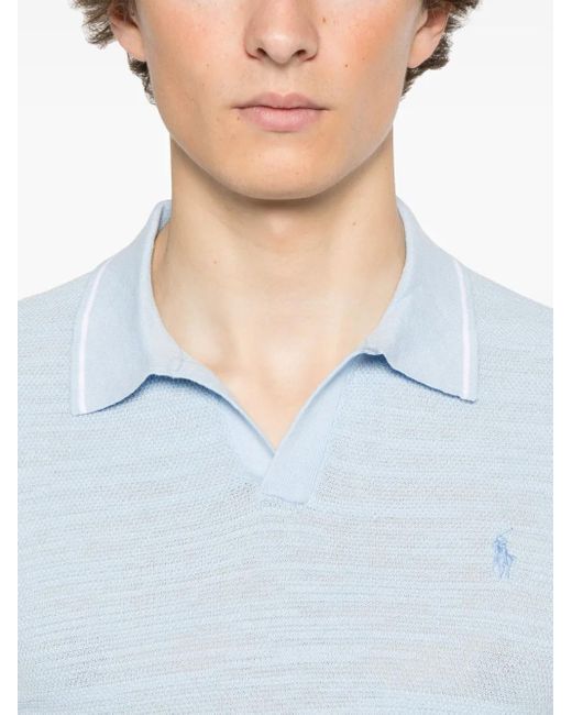 Polo Ralph Lauren Blue Polo Pony-Embroidered Polo Shirt for men
