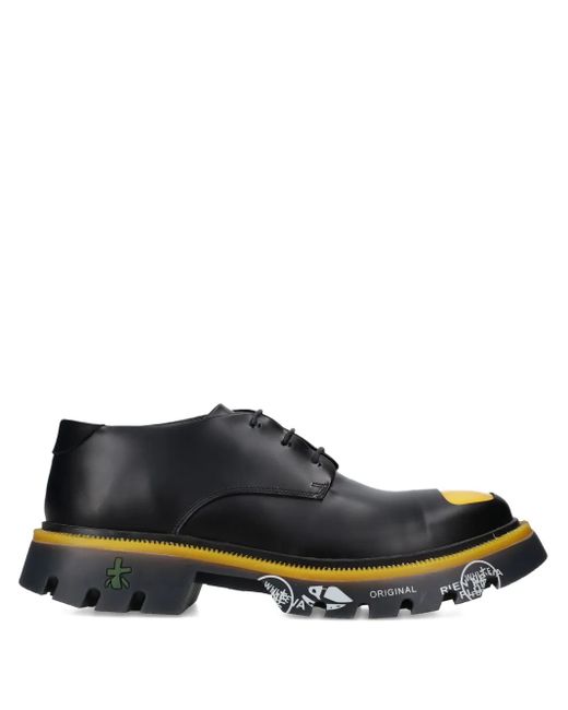 Premiata Black Toe Detail Lug-Sole Peckham Shoes for men