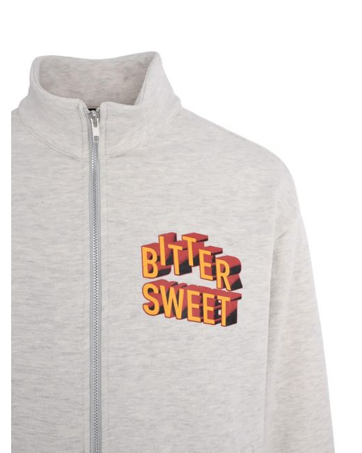Tee Library White Graphic-Print Zip-Up Jacket for men