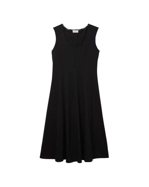 Calvin Klein Black A-Line Midi Dres