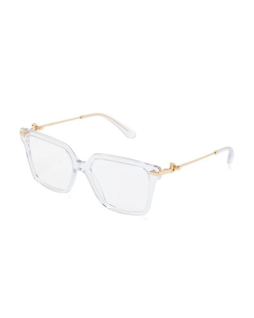 Dolce & Gabbana White Translucent Glasses