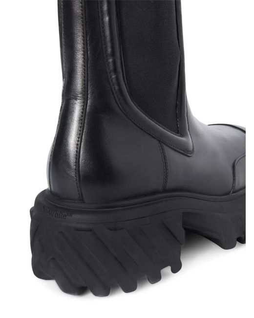 Off-White c/o Virgil Abloh Black Leather Chelsea Boots