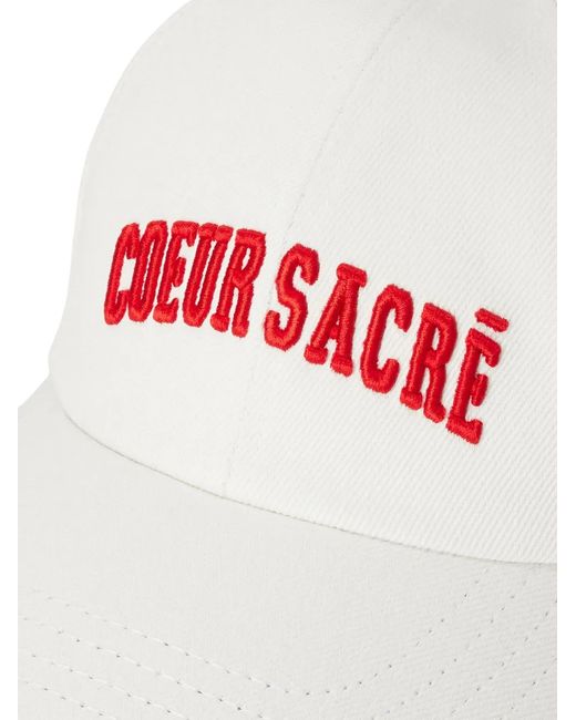 AMI White Coeur Sacré-Embroidered Cap