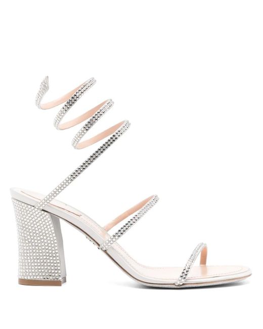 Sandales Cleo 80 Mm Rene Caovilla en coloris White