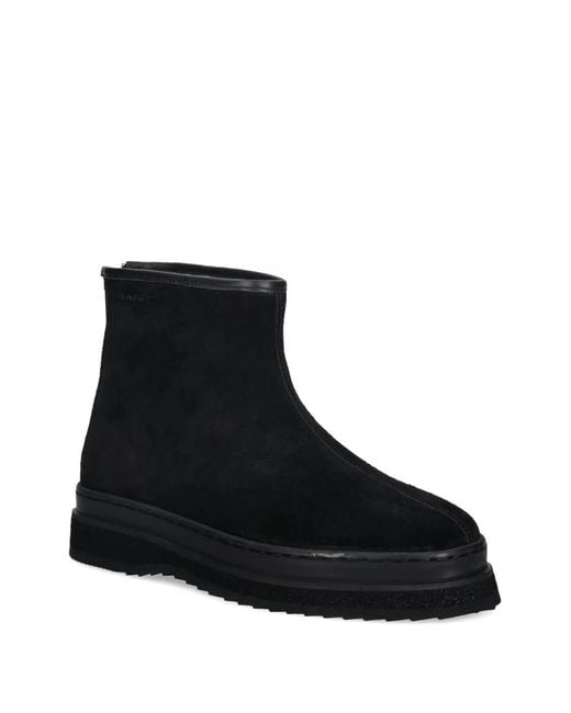 Gant Black Blistown Platform Zip Boots