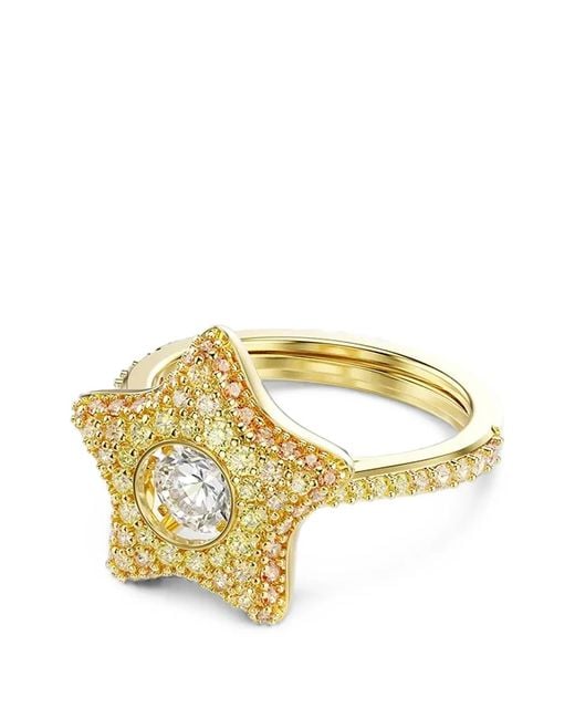 Swarovski Metallic Sublima Crystal-Embellished Star Ring