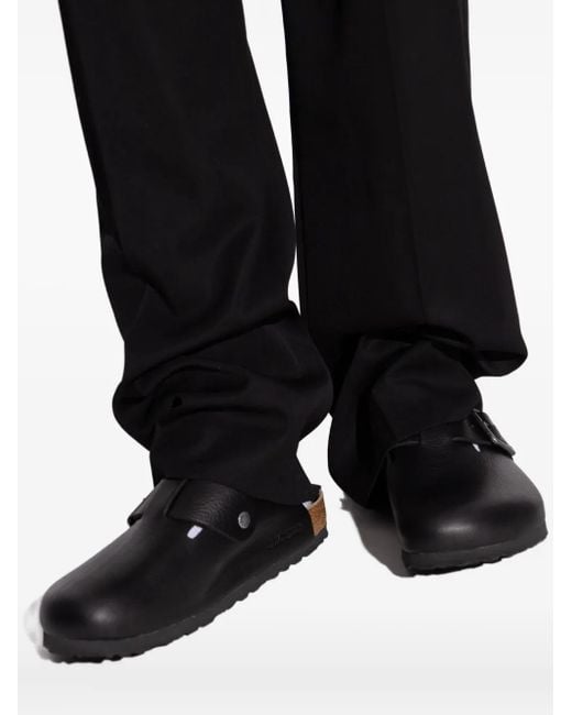 Birkenstock Black Boston Buckled Mules for men