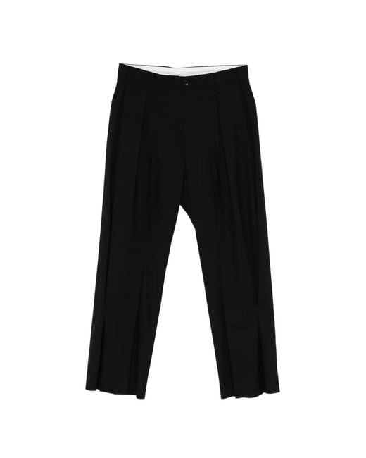 KHOKI Black Pleated Trousers for men