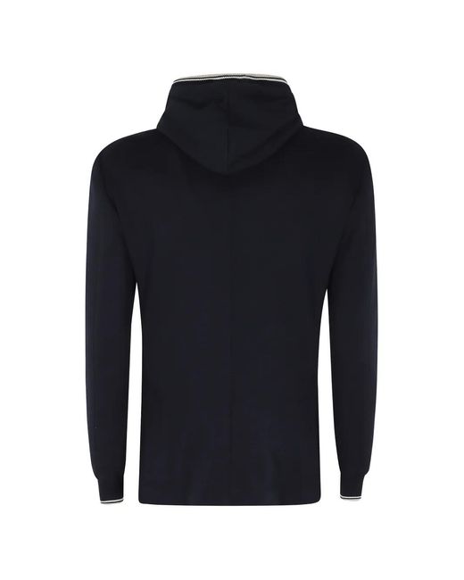 Eleventy Blue Layered Hooded Jacket for men