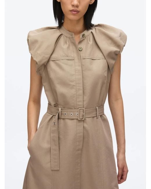 3.1 Phillip Lim Brown Poplin Belted Dress