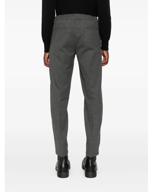 Karl Lagerfeld Gray Drawstring-Waist Trousers for men