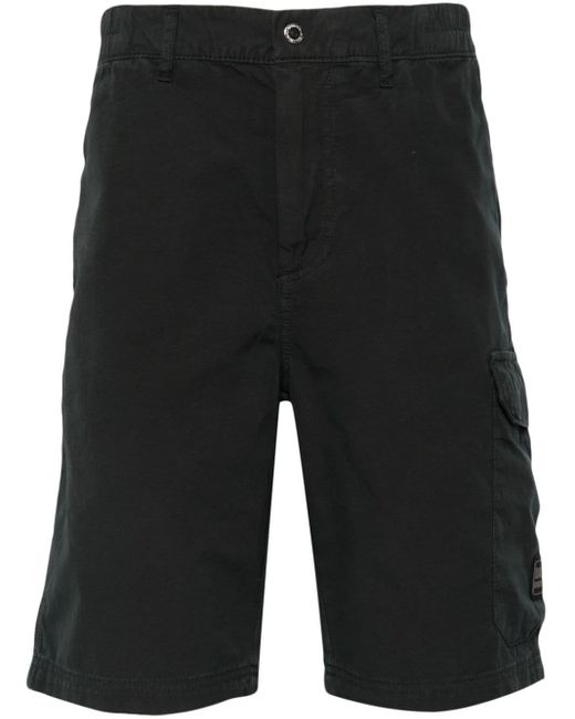 Barbour Black Gear Cotton Cargo Shorts for men