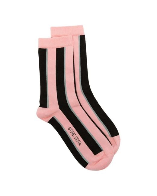 Stine Goya Pink Striped Socks