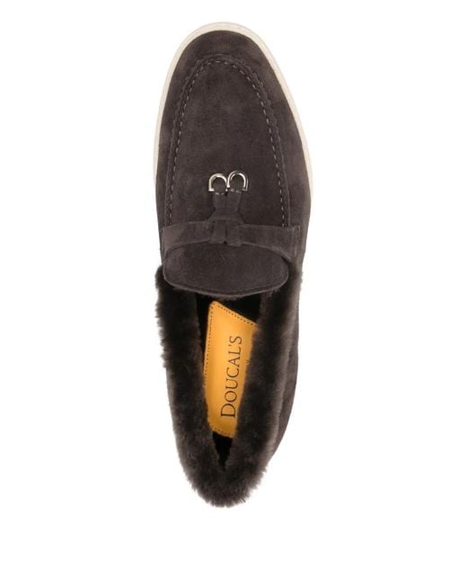 Doucal's Brown Leather Loafers