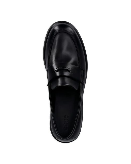 Ecco Black Penny Strap Loafers