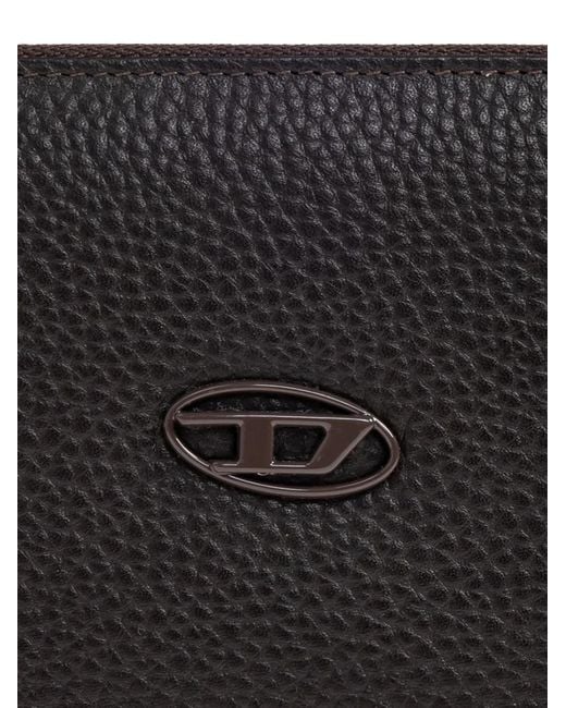 DIESEL Black Logo Zip Wallet for men
