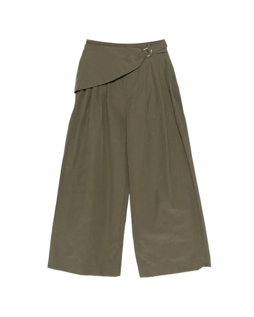 Damson Madder Green Pantalon Plissé Fabia À Boucle