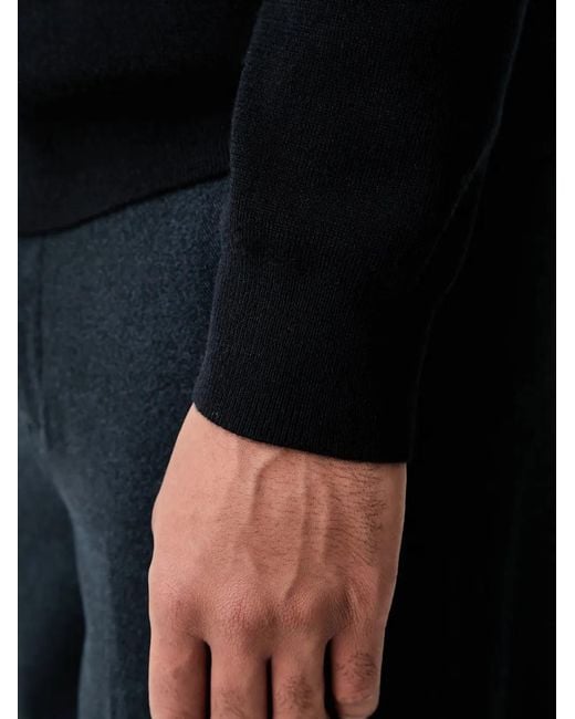 Trussardi Black Logo-Embroidered Sweater for men