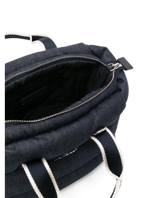 Moncler Blue Diaper Chambray Tote Bag