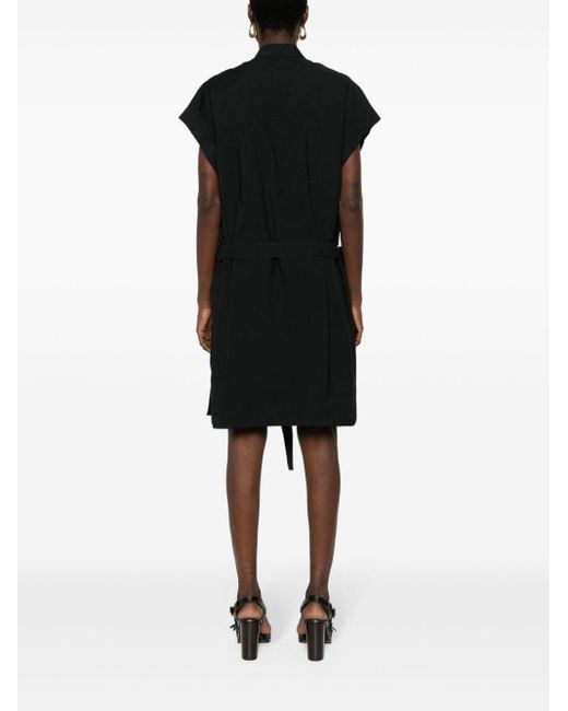 Lemaire Black Asymmetrical Mini Dress