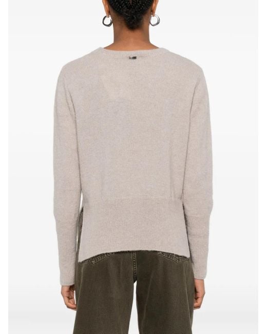 Herno Sweater Met Ronde Hals in het Natural