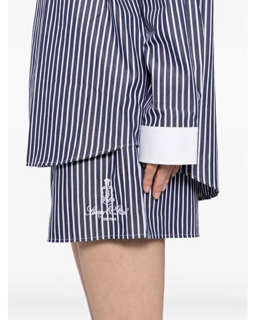 Pantalones cortos Vendome a rayas Sporty & Rich de color Blue