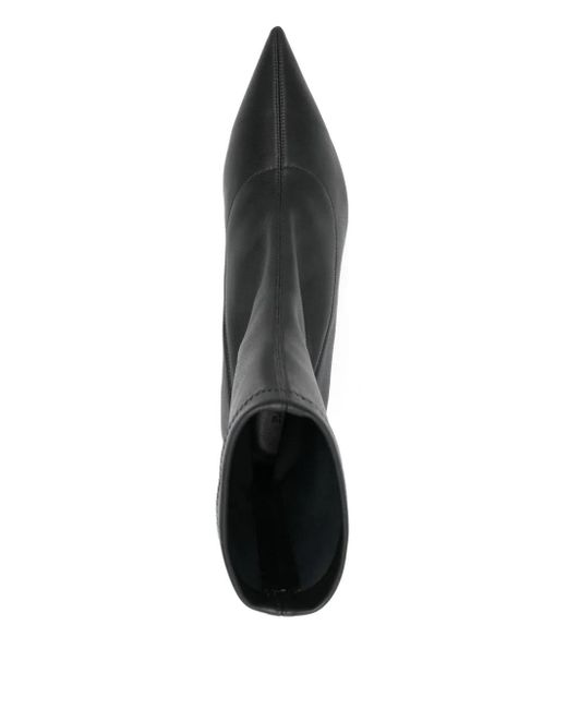 P.A.R.O.S.H. Black Pointed-Toe Sock Boots