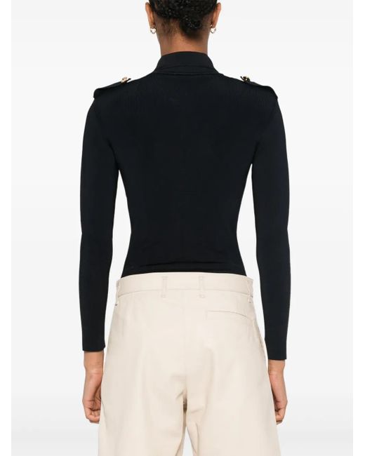 Tom Ford Blue Ribbed-Knit Bodysuit