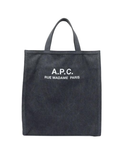 A.P.C. Recuperation Tote Bag mit Logo-Print in Blue für Herren