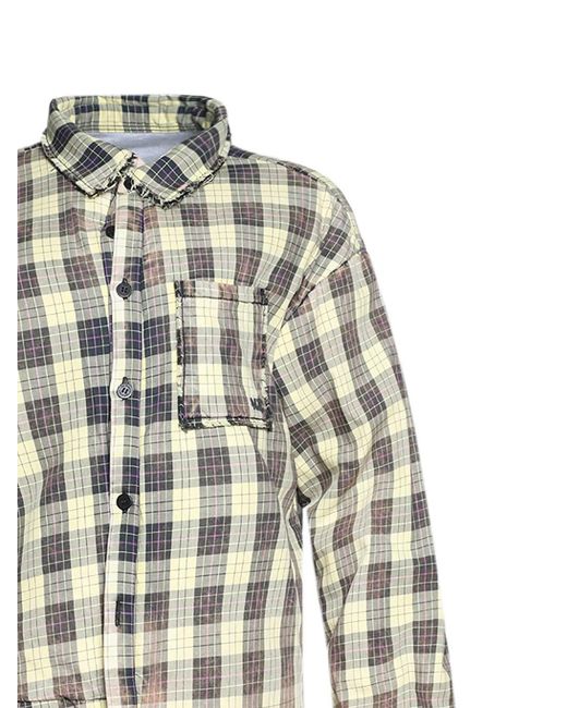 Natasha Zinko White Botched Check-Pattern Jacket