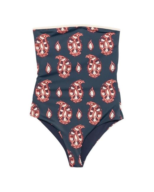 Johanna Ortiz Blue Alta Mar Paisley-Print Swimsuit