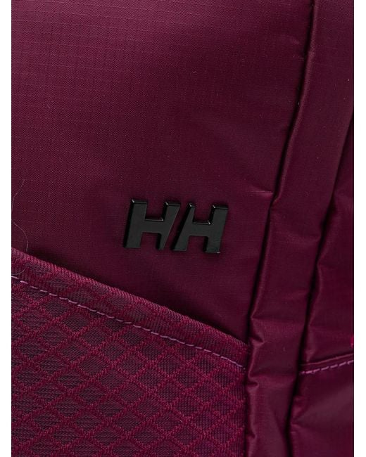 Helly Hansen Purple Explorer Logo-Plaque Mesh-Panels Backpack