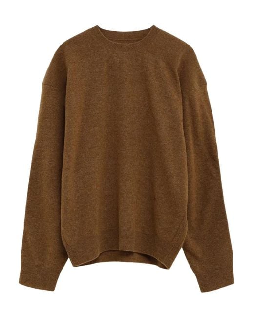 Phoebe Philo Brown Drop-Shoulder Sweater