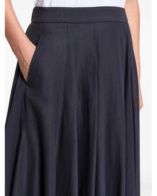 Peserico Blue A-Line Midi Skirt