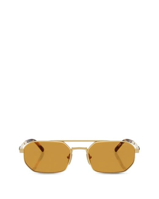 Prada Metallic Geometric-Frame Sunglasses for men