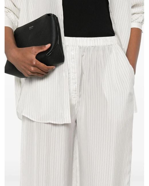 Frankie Shop White Brenna Double Stripe Trousers