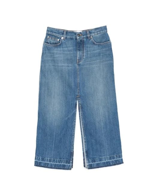 Givenchy Blue Denim Midi Skirt