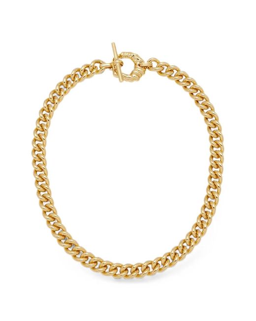 Yoj Metallic Coral Curb Chain Necklace