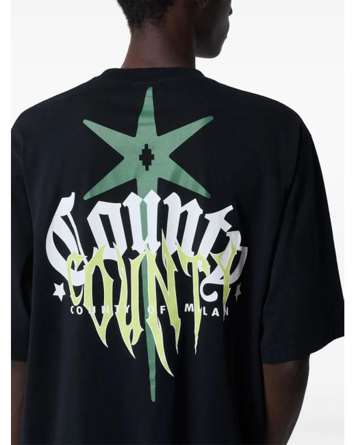 メンズ Marcelo Burlon County Goth Tシャツ Blue
