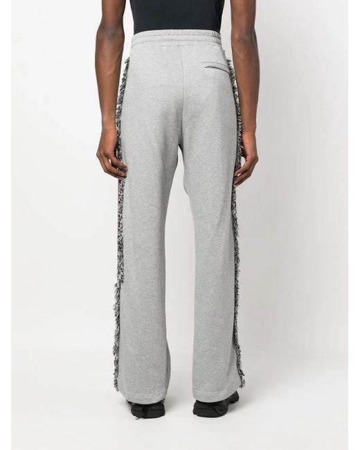 RITOS Gray Embroidered-Detail Track Pants for men