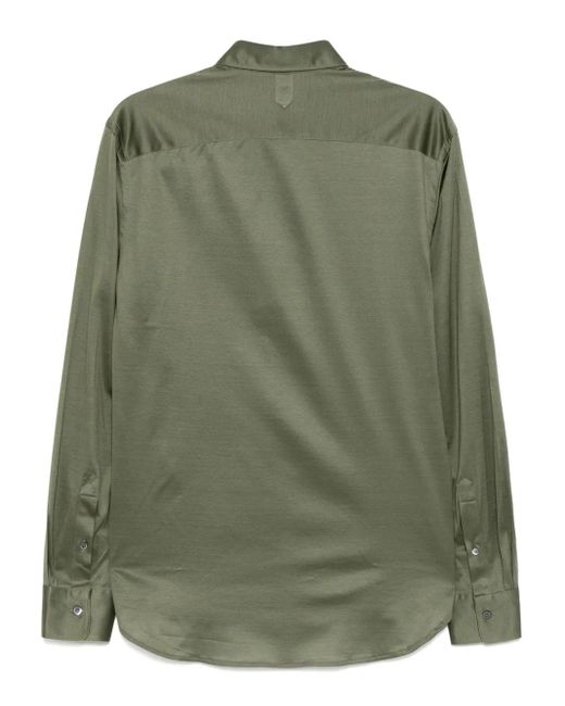 Canali Green Button-Up Shirt for men