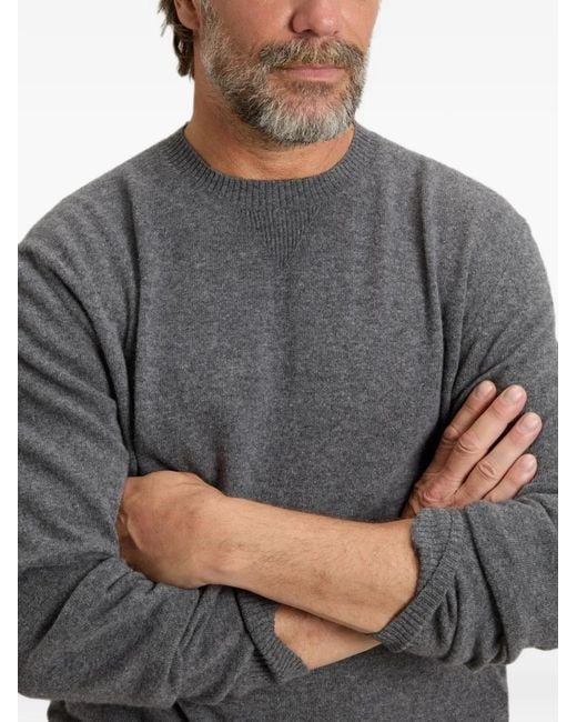 Woolrich Gray Crew-Neck Sweater for men