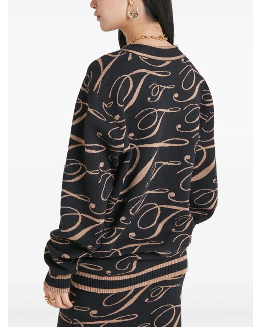 Temperley London Black T-Logo Mania Cardigan