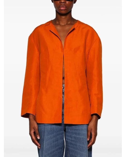 Givenchy Orange Blouse À Design Ouvert