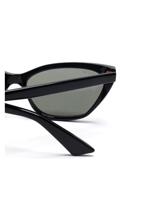 Gucci Gray Geometric-Frame Sunglasses