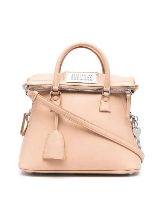 Maison Margiela Natural Mini 5Ac Leather Tote Bag