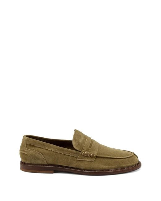 Frau Green Mocassins En Daim À Entaille Penny for men