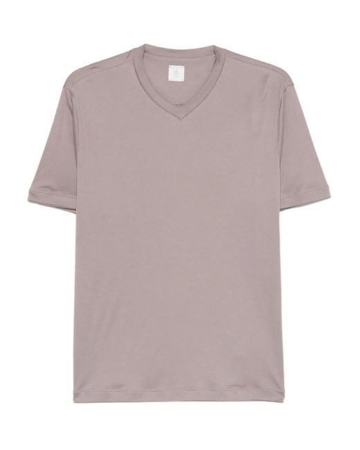 Eleventy Pink T-Shirt À Col V for men