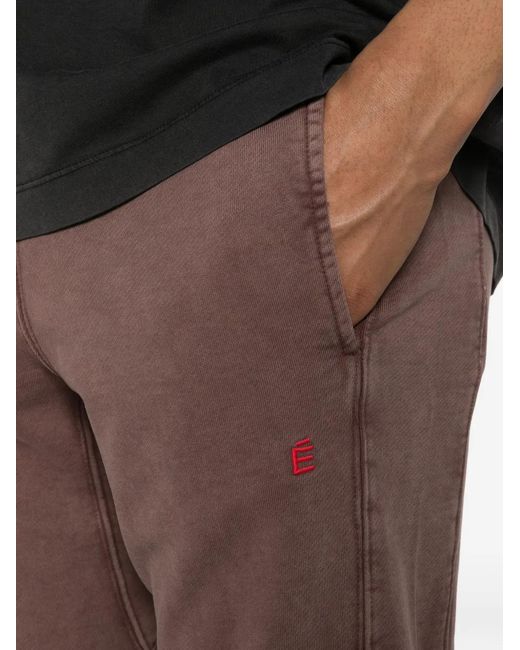 Etudes Studio Brown Pantalon Slim À Logo