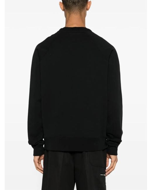 Maison Kitsuné Black Sweatshirt With Fox Head Patch for men